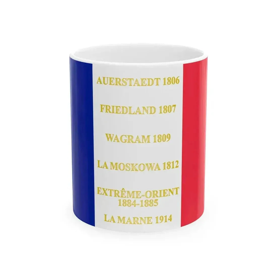 111e regiment dinfanterie de ligne-drapeau (France) White Coffee Mug 11oz - Go Mug Yourself
