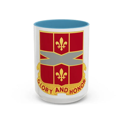 111th Air Defense Artillery Regiment (U.S. Army) Accent Coffee Mug 15oz Light Blue - Go Mug Yourself