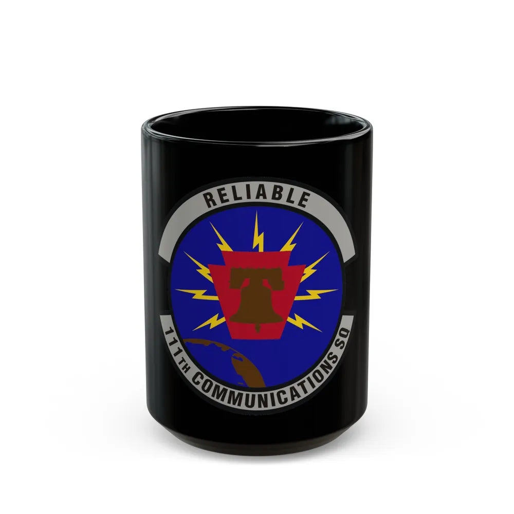 111th Communications Squadron (U.S. Air Force) Black Coffee Mug-15oz-Go Mug Yourself