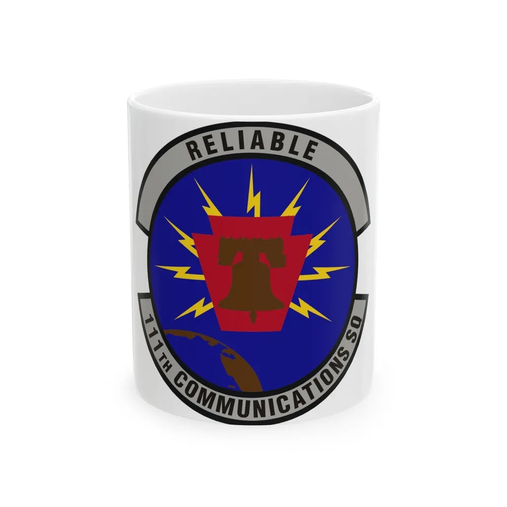 111th Communications Squadron (U.S. Air Force) White Coffee Mug-11oz-Go Mug Yourself