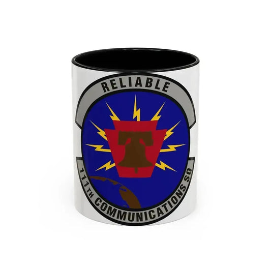 111th Communications Squadron (U.S. Air Force) Accent Coffee Mug 11oz Black - Go Mug Yourself