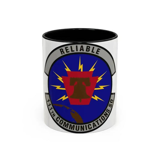 111th Communications Squadron (U.S. Air Force) Accent Coffee Mug 11oz Black - Go Mug Yourself