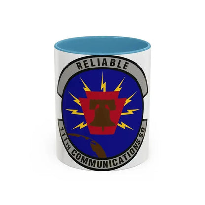 111th Communications Squadron (U.S. Air Force) Accent Coffee Mug 11oz Light Blue - Go Mug Yourself