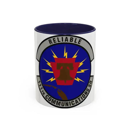 111th Communications Squadron (U.S. Air Force) Accent Coffee Mug 11oz Navy - Go Mug Yourself