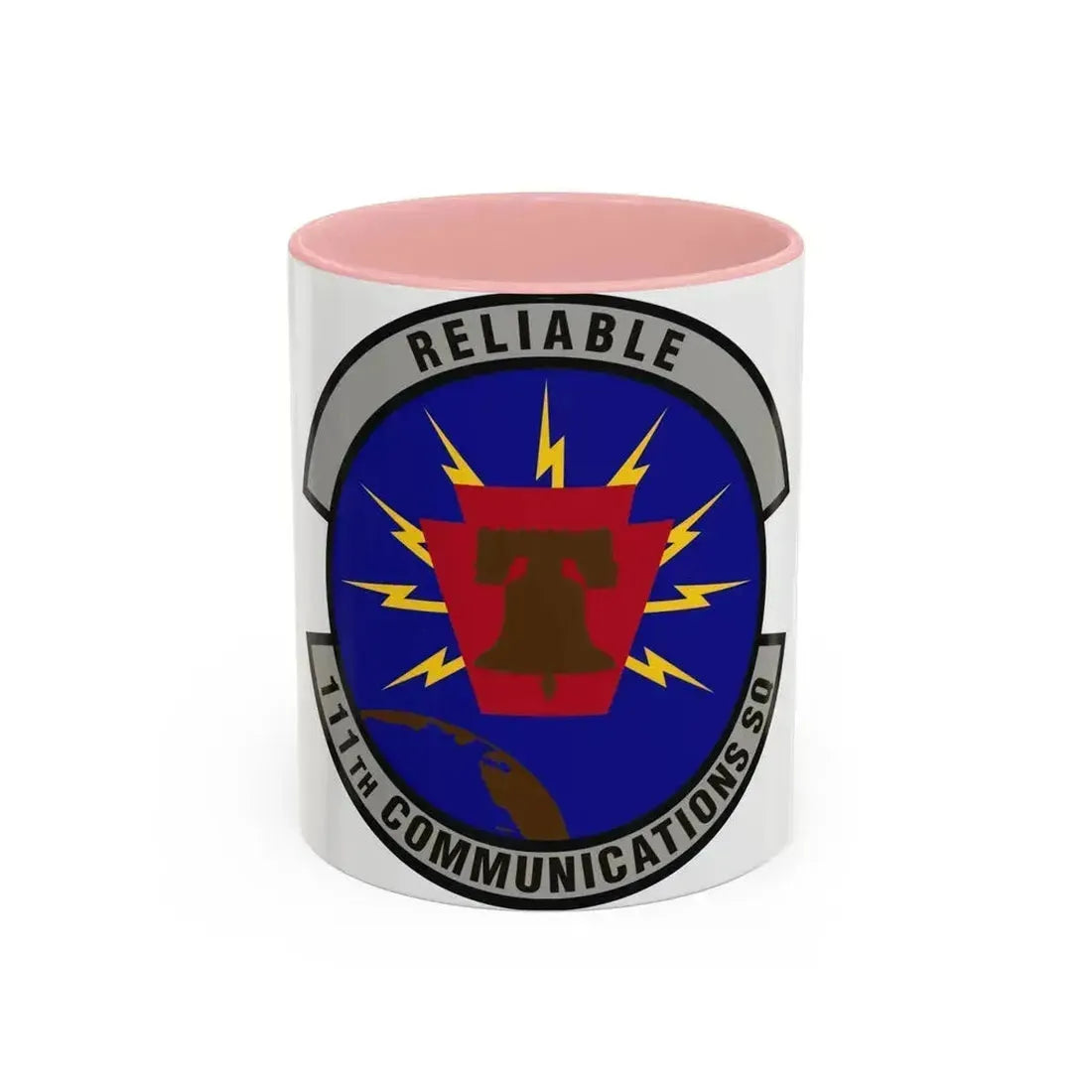 111th Communications Squadron (U.S. Air Force) Accent Coffee Mug 11oz Pink - Go Mug Yourself