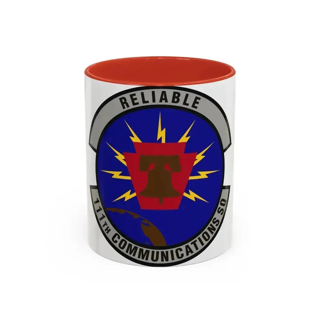 111th Communications Squadron (U.S. Air Force) Accent Coffee Mug 11oz Red - Go Mug Yourself