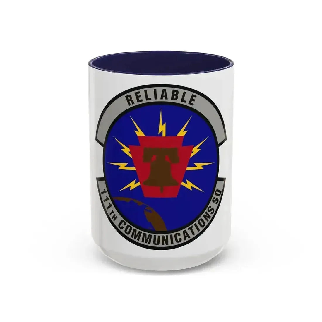 111th Communications Squadron (U.S. Air Force) Accent Coffee Mug 15oz Navy - Go Mug Yourself
