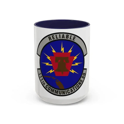 111th Communications Squadron (U.S. Air Force) Accent Coffee Mug 15oz Navy - Go Mug Yourself