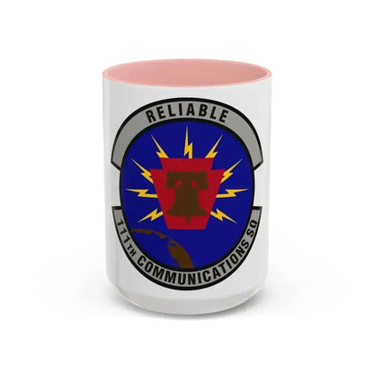 111th Communications Squadron (U.S. Air Force) Accent Coffee Mug 15oz Pink - Go Mug Yourself
