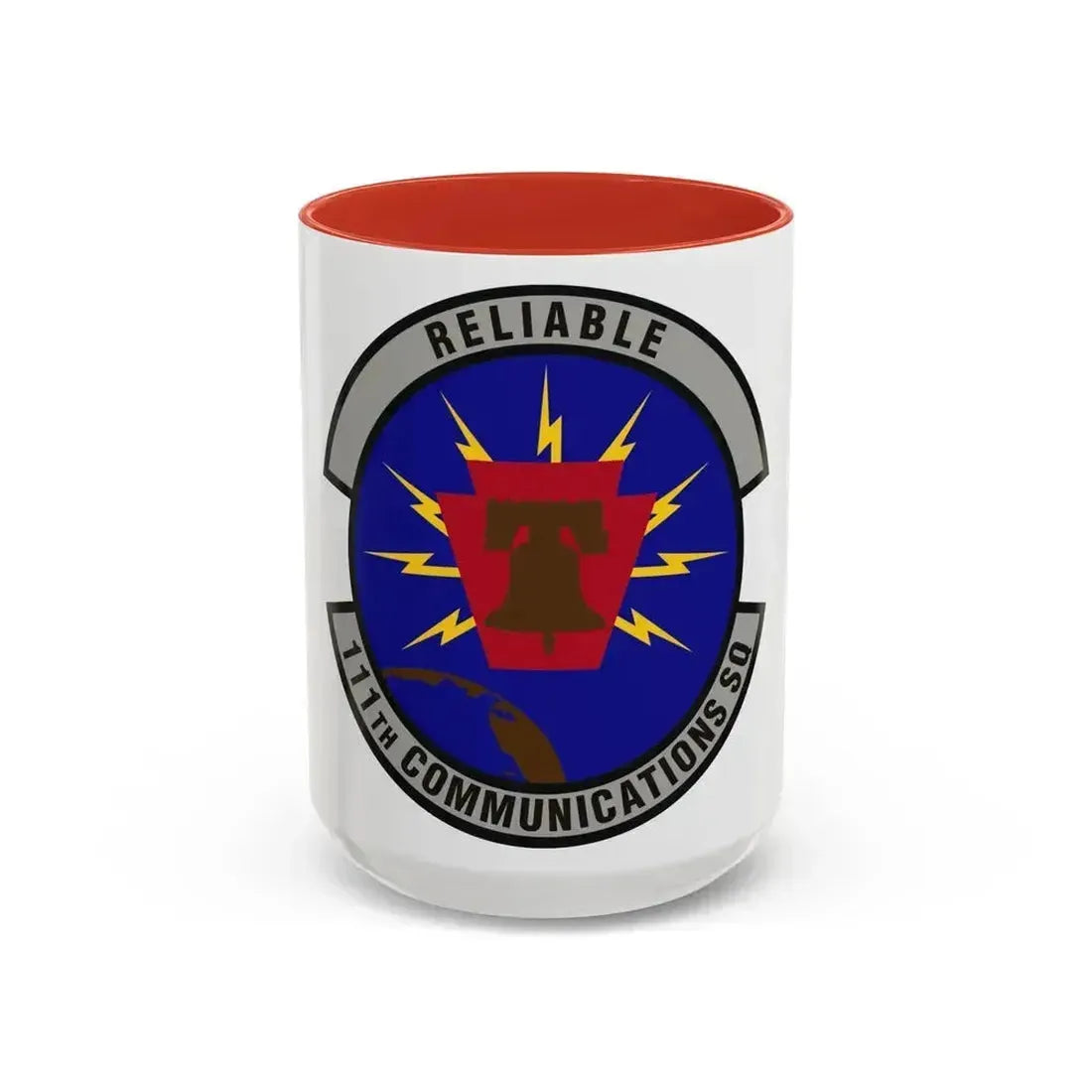 111th Communications Squadron (U.S. Air Force) Accent Coffee Mug 15oz Red - Go Mug Yourself