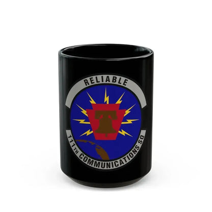 111th Communications Squadron (U.S. Air Force) Black Coffee Mug 15oz - Go Mug Yourself