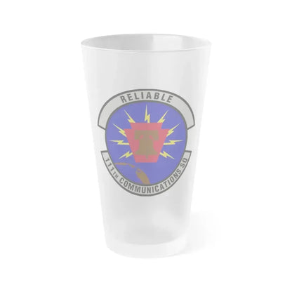 111th Communications Squadron (U.S. Air Force) Frosted Pint Glass 16oz 16oz Frosted - Go Mug Yourself