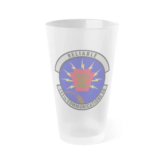 111th Communications Squadron (U.S. Air Force) Frosted Pint Glass 16oz 16oz Frosted - Go Mug Yourself