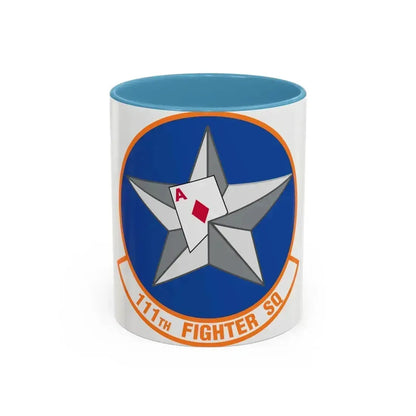 111th Fighter Squadron (U.S. Air Force) Accent Coffee Mug 11oz Light Blue - Go Mug Yourself