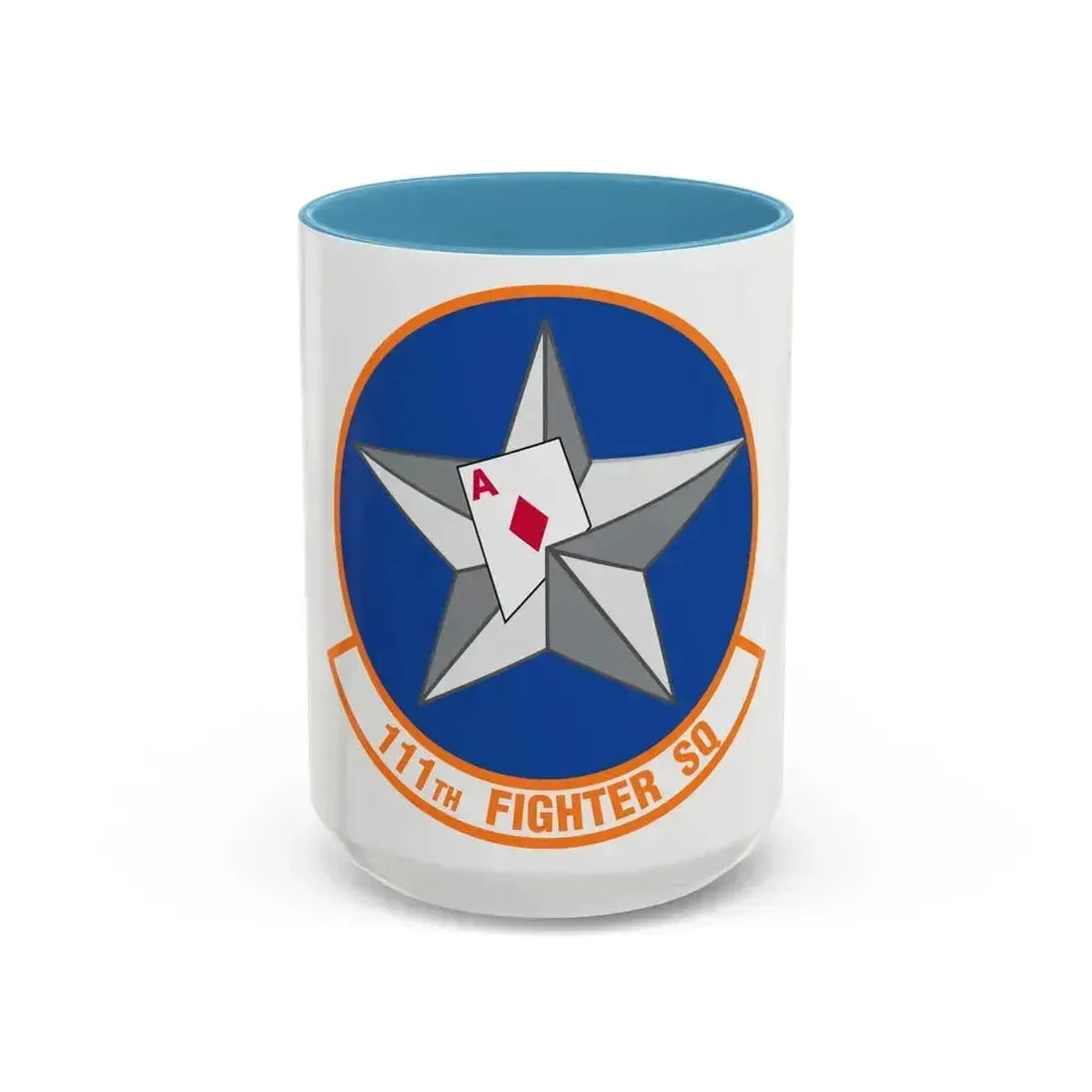 111th Fighter Squadron (U.S. Air Force) Accent Coffee Mug 15oz Light Blue - Go Mug Yourself