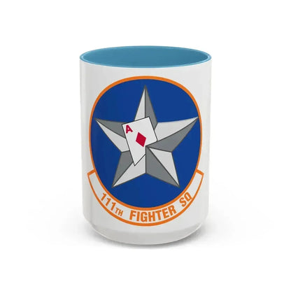 111th Fighter Squadron (U.S. Air Force) Accent Coffee Mug 15oz Light Blue - Go Mug Yourself