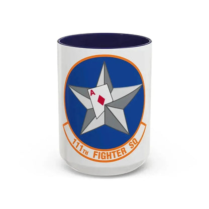 111th Fighter Squadron (U.S. Air Force) Accent Coffee Mug 15oz Navy - Go Mug Yourself