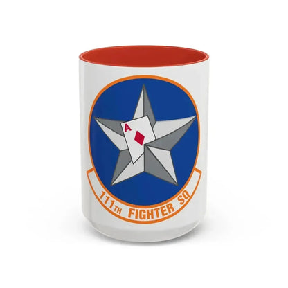 111th Fighter Squadron (U.S. Air Force) Accent Coffee Mug 15oz Red - Go Mug Yourself