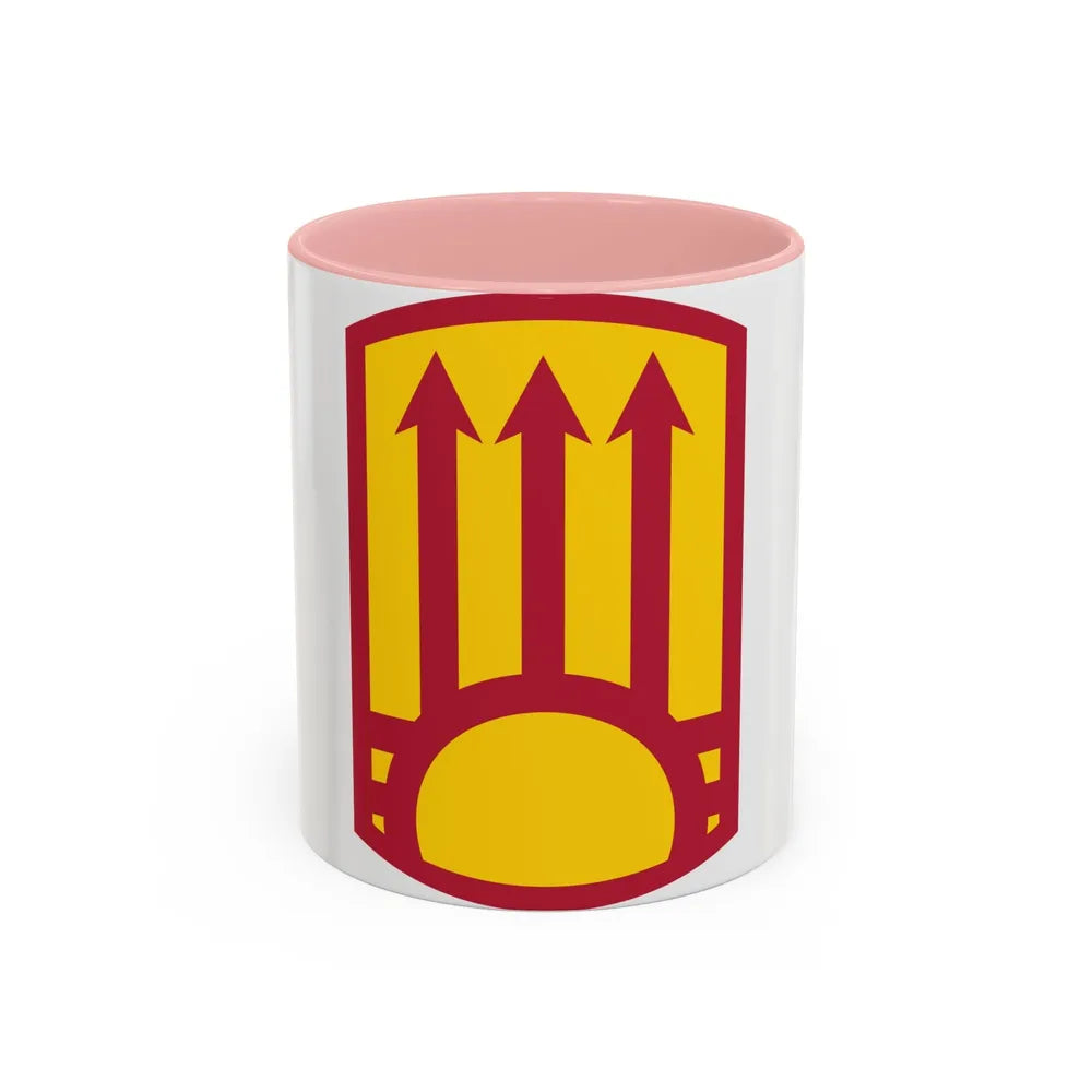 111th Sustainment Brigade (U.S. Army) Accent Coffee Mug-11oz-Pink-Go Mug Yourself