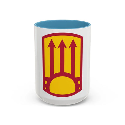 111th Sustainment Brigade (U.S. Army) Accent Coffee Mug-15oz-Light Blue-Go Mug Yourself