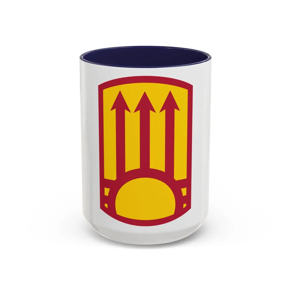 111th Sustainment Brigade (U.S. Army) Accent Coffee Mug-15oz-Navy-Go Mug Yourself