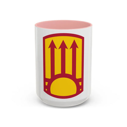 111th Sustainment Brigade (U.S. Army) Accent Coffee Mug-15oz-Pink-Go Mug Yourself