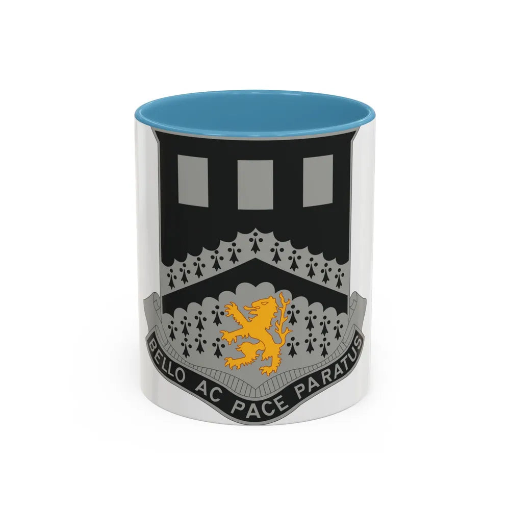 112 Engineer Battalion (U.S. Army) Accent Coffee Mug-11oz-Light Blue-Go Mug Yourself