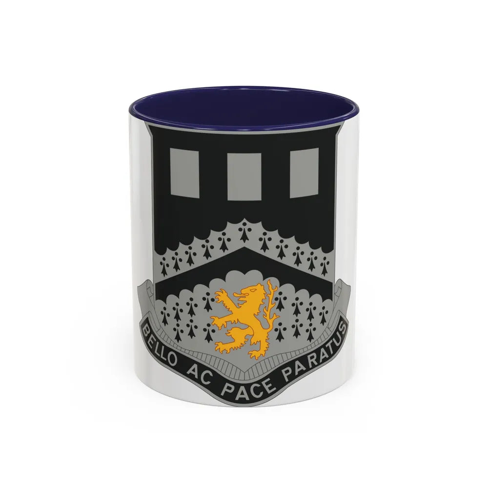 112 Engineer Battalion (U.S. Army) Accent Coffee Mug-11oz-Navy-Go Mug Yourself