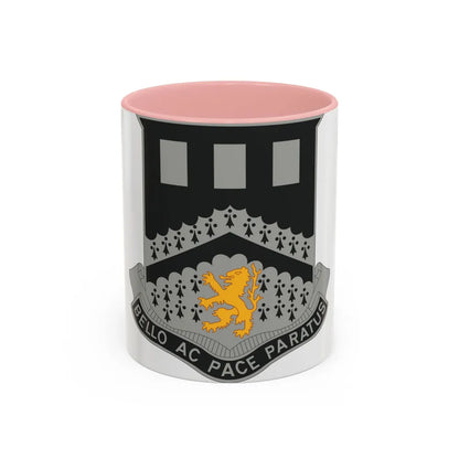 112 Engineer Battalion (U.S. Army) Accent Coffee Mug-11oz-Pink-Go Mug Yourself