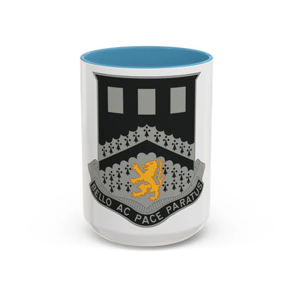 112 Engineer Battalion (U.S. Army) Accent Coffee Mug-15oz-Light Blue-Go Mug Yourself