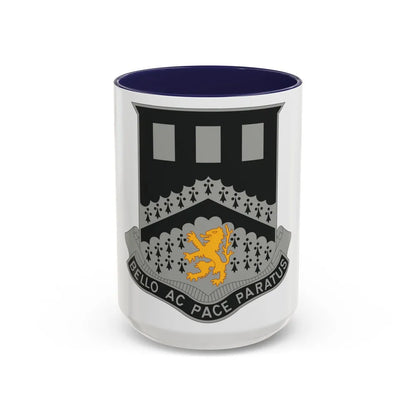 112 Engineer Battalion (U.S. Army) Accent Coffee Mug-15oz-Navy-Go Mug Yourself