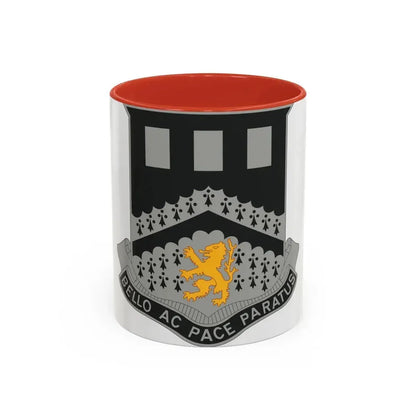 112 Engineer Battalion (U.S. Army) Accent Coffee Mug 11oz Red - Go Mug Yourself