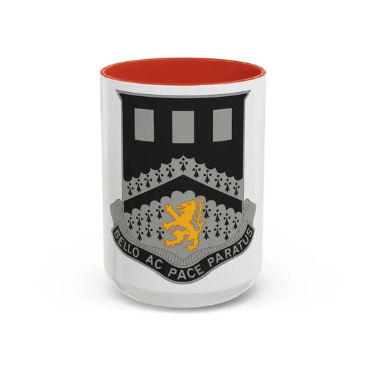 112 Engineer Battalion (U.S. Army) Accent Coffee Mug 15oz Red - Go Mug Yourself