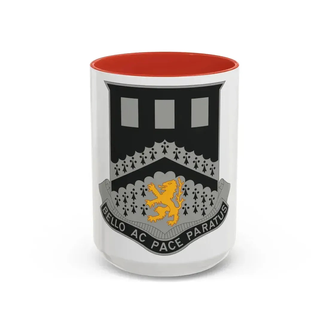 112 Engineer Battalion (U.S. Army) Accent Coffee Mug 15oz Red - Go Mug Yourself