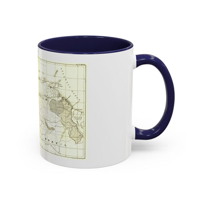 South America - Orinoco River (1896 (Map) Accent Coffee Mug