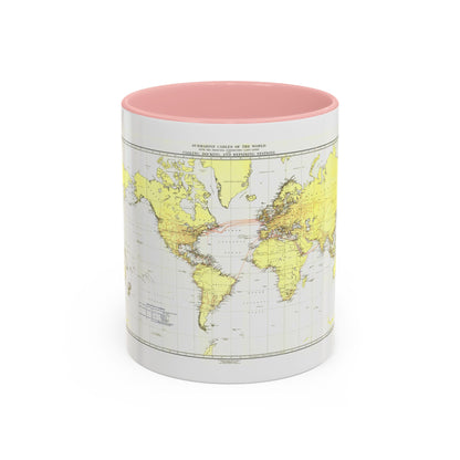 Submarine Cables of the World (1896) (Map) Accent Coffee Mug