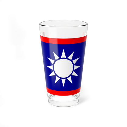ROCN Rear Admirals Flag (China) Pint Glass 16oz