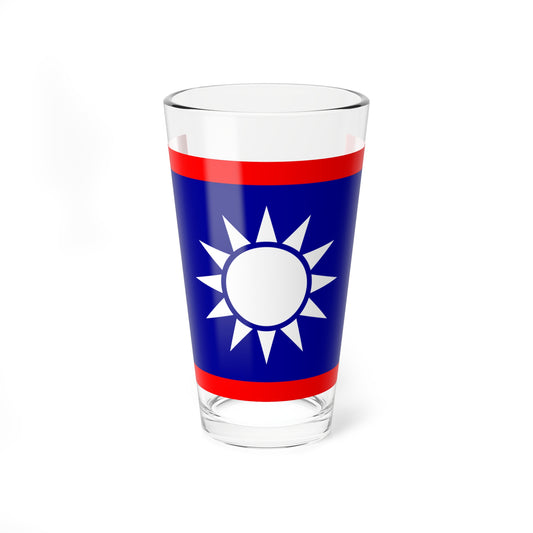 ROCN Rear Admirals Flag (China) Pint Glass 16oz