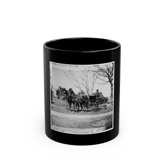 City Point, Virginia. Gen. Rufus Ingalls In Buggy With Colored Boy (U.S. Civil War) Black Coffee Mug