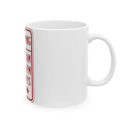 NYSDOT NYP1-8 (New York) (Road Sign) White Coffee Mug
