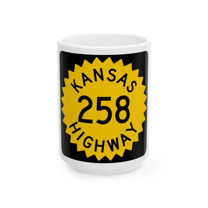 K-258 1948 (Kansas) (Road Sign) White Coffee Mug