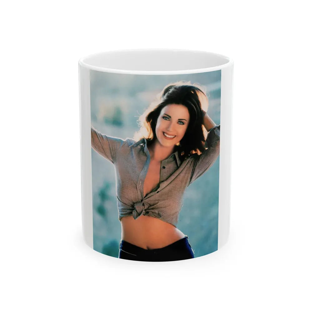 Lynda Carter #274 (Vintage Female Icon) White Coffee Mug-11oz-Go Mug Yourself