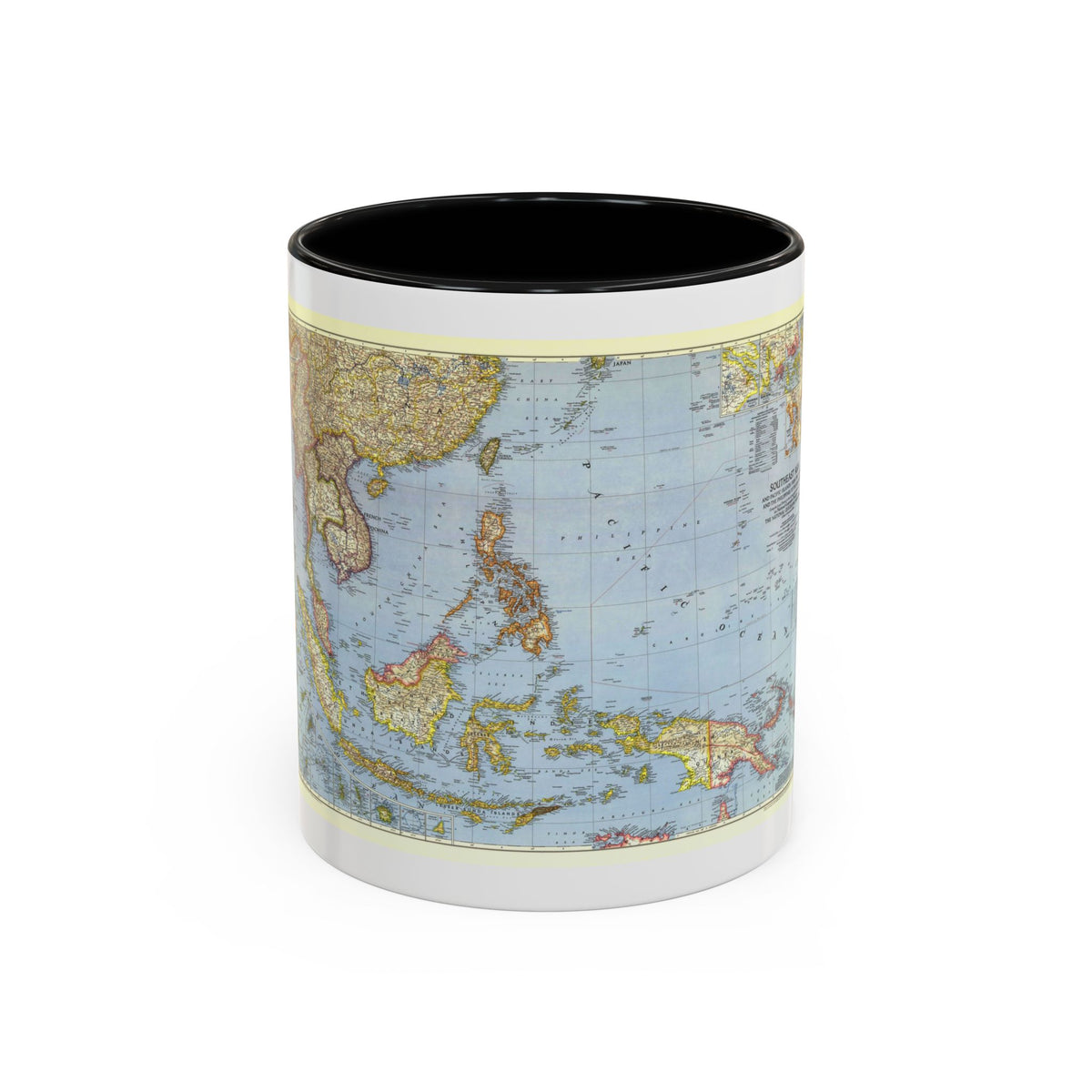 Asia - Southeast (1944) (Map) Accent Coffee Mug
