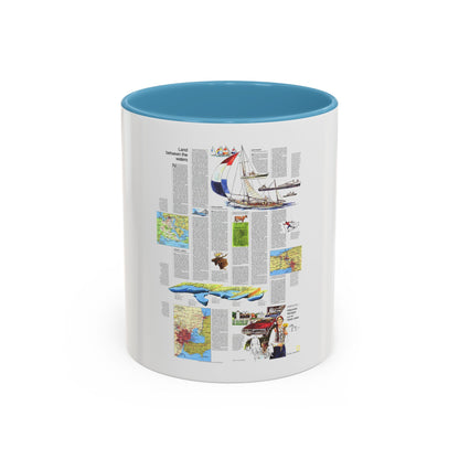 USA - Wisconsin, Michigan ,Great Lakes 2 (1973) (Map) Accent Coffee Mug