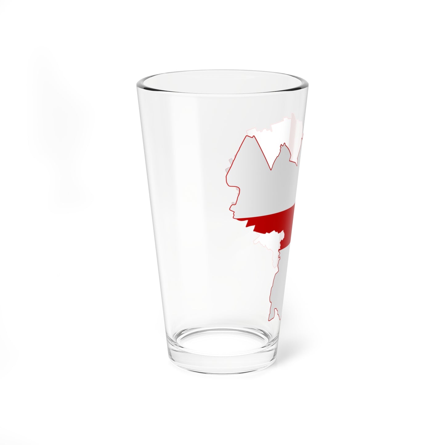 Flag map of Bologna (Italy) Pint Glass 16oz