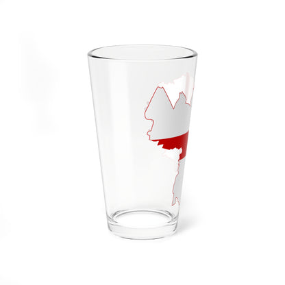 Flag map of Bologna (Italy) Pint Glass 16oz