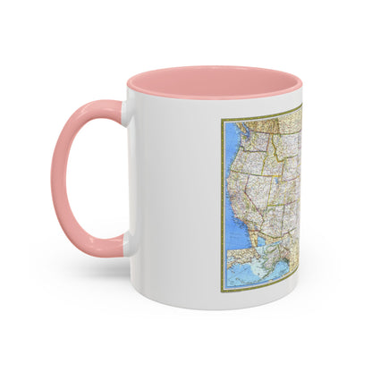 USA - The United States (1987) (Map) Accent Coffee Mug
