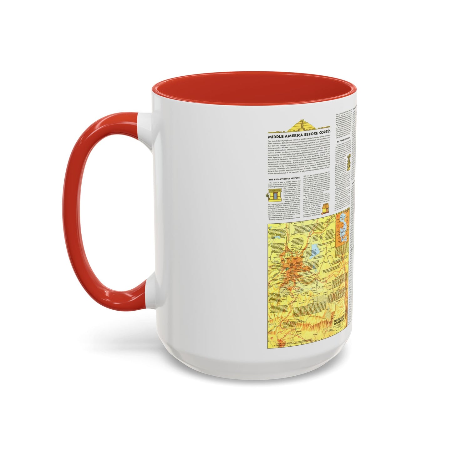 Central America - Archeological Map 2 (1968) (Map) Accent Coffee Mug