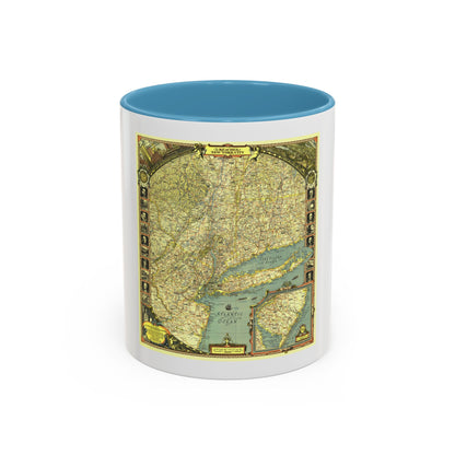 USA - New York City (1939) (Map) Accent Coffee Mug
