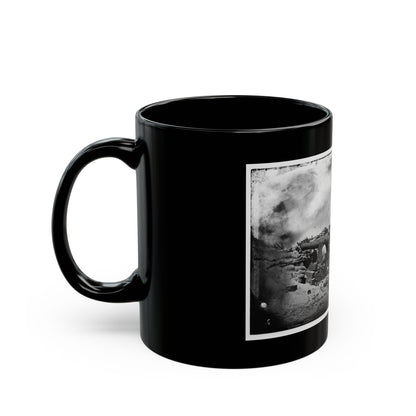 Morris Island, South Carolina. Battery Rosecrans. Three 100-Pounder Parrot Rifles. Breaching Battery Against Fort Sumter (U.S. Civil War) Black Coffee Mug